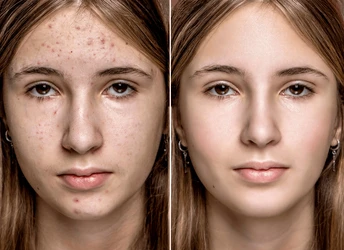 Prateleira cheia de produtos de skincare desperdiçados.